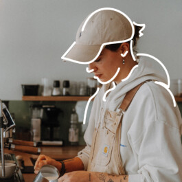aro café illustration design 